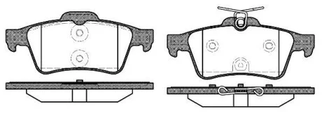 Колодки тормозные дисковые задние WOKING P9423.40