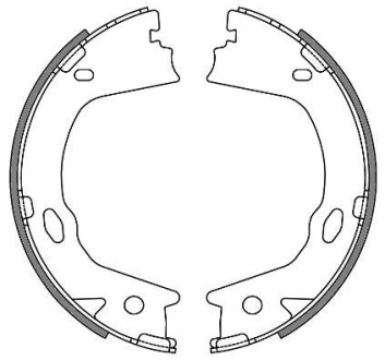 Колодки тормозные барабанные задние Hyundai Grandeur 2.2 03-,Hyundai Grandeur 3. WOKING Z465700