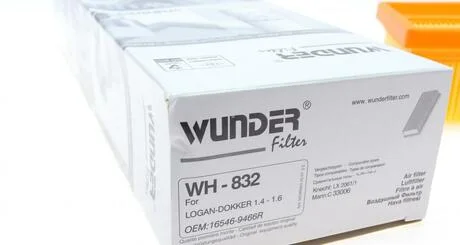 Фільтр повітряний Wunder WH 832