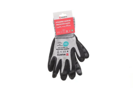 Рукавиці захисні TIGERFLEX PLUS ECOLINE, поліестер, покриття нітрил, пара, р.9 {арт. } WURTH 0899411029