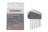 Набір ключів Г-подібних TORX з отвором, S2, TX6-25, 8 шт, RED STRIPE {арт 575239 122} WURTH 575239122 (фото 2)