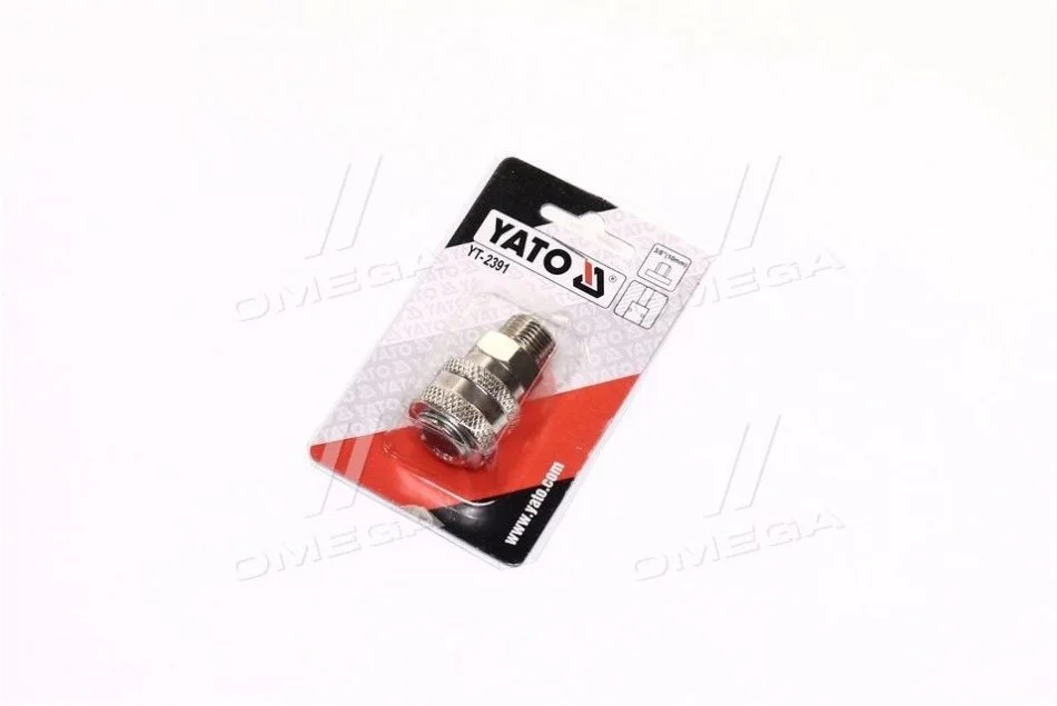 Быстросъемная муфта с наруж. резьбой o = 3/8 "(про-во) YATO YT-2391 (фото 1)