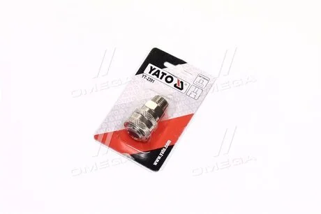 Быстросъемная муфта с наруж. резьбой o = 3/8 "(про-во) YATO YT-2391