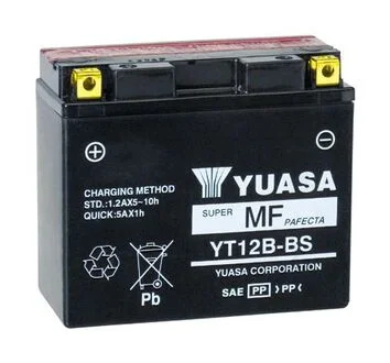 Акумулятор сухозаряджений AGM 10Ah 210A YUASA YT12B-BS(CP)