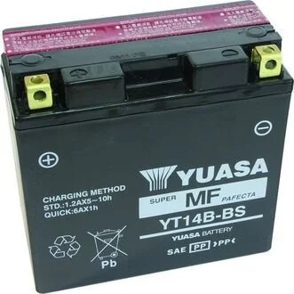 Акумулятор сухозаряджений AGM 12Ah 210A YUASA YT14B-BS (CP)