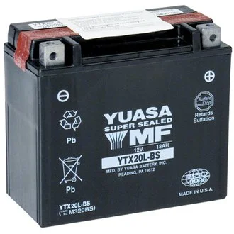 Акумулятор сухозаряджений AGM 18Ah 270A YUASA YTX20L-BS (CP)