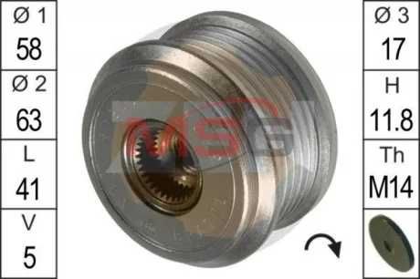 Шків демпферний генератора ZEN ZN5424