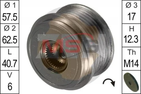 Шків демпферний генератора ZEN ZN5428
