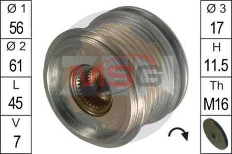 Шків демпферний генератора ZEN ZN5461