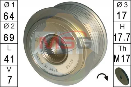 Шків демпферний генератора ZEN ZN5607