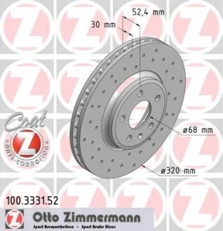 Гальмівні диски Sport/ Coat Z ZIMMERMANN 100333152