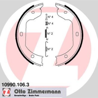 Комплект тормозных колодок ZIMMERMANN 109901063