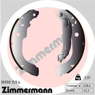 Колодки тормозные барабанные комплект ZIMMERMANN 109901594 (фото 1)