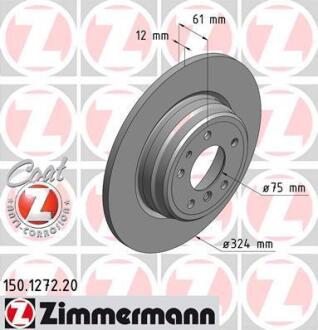 Диск тормозной ZIMMERMANN 150127220
