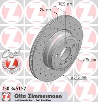 Диск тормозной SPORT Z ZIMMERMANN 150345152 (фото 1)