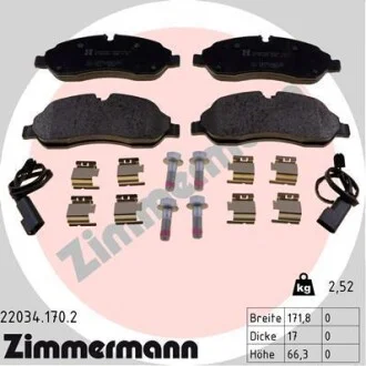 Гальмівні колодки дискові ZIMMERMANN 220341702