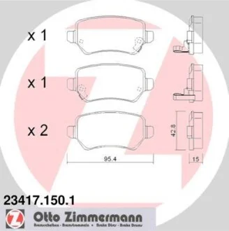 Гальмівні колодки дискові ZIMMERMANN 234171501