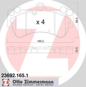 Гальмівні колодки перед VW Touareg/Porsche Cayenne ZIMMERMANN 236921651
