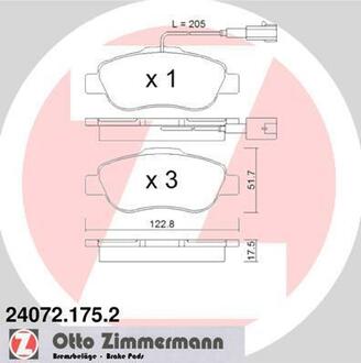 Колодки дискового гальма ZIMMERMANN 240721752