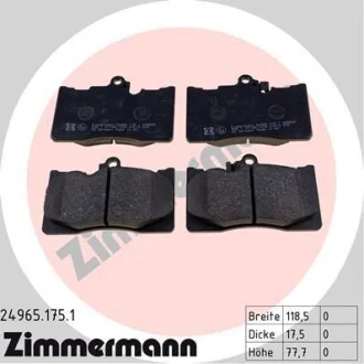 Гальмівні колодки ZIMMERMANN 24965.175.1