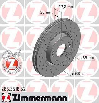 Тормозные диски Sport ZIMMERMANN 285351852 (фото 1)