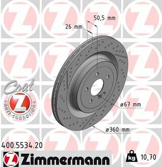 Диск тормозной ZIMMERMANN 400553420