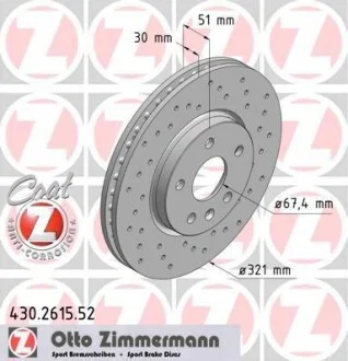 Тормозные диски Sport/ Coat Z ZIMMERMANN 430261552