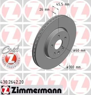 Диск тормозной передний ZIMMERMANN 430.2642.20