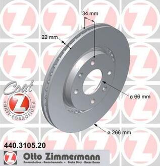 Тормозные диски ZIMMERMANN 440310520 (фото 1)