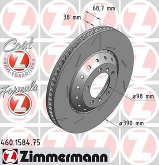 Гальмівні диски Formula Z ZIMMERMANN 460158475 (фото 1)