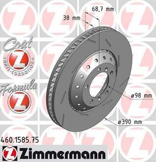 Гальмівні диски Formula Z ZIMMERMANN 460158575 (фото 1)