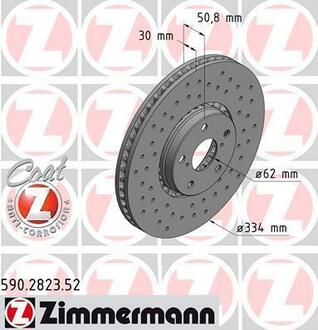 Гальмівні диски ZIMMERMANN 590282352 (фото 1)