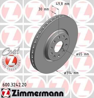 Тормозные диски ZIMMERMANN 600324220