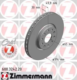 Гальмівні диски ZIMMERMANN 600324220